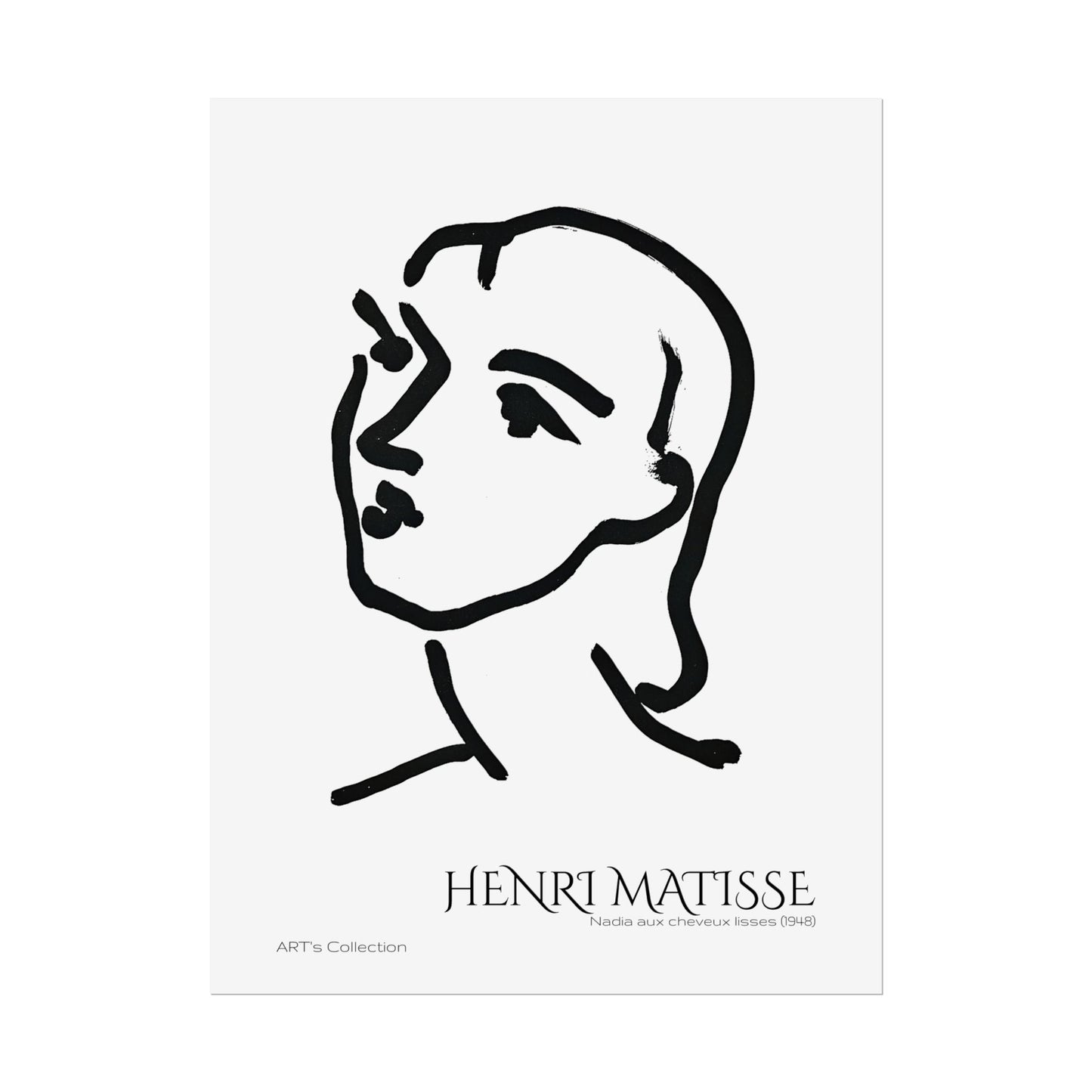 Nadia aux cheveux lisses (1948) by Henri Matisse / Affiche imprimée - Série ART's Collection
