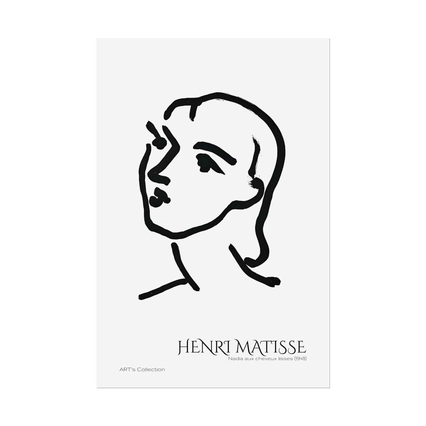 Nadia aux cheveux lisses (1948) by Henri Matisse / Affiche imprimée - Série ART's Collection