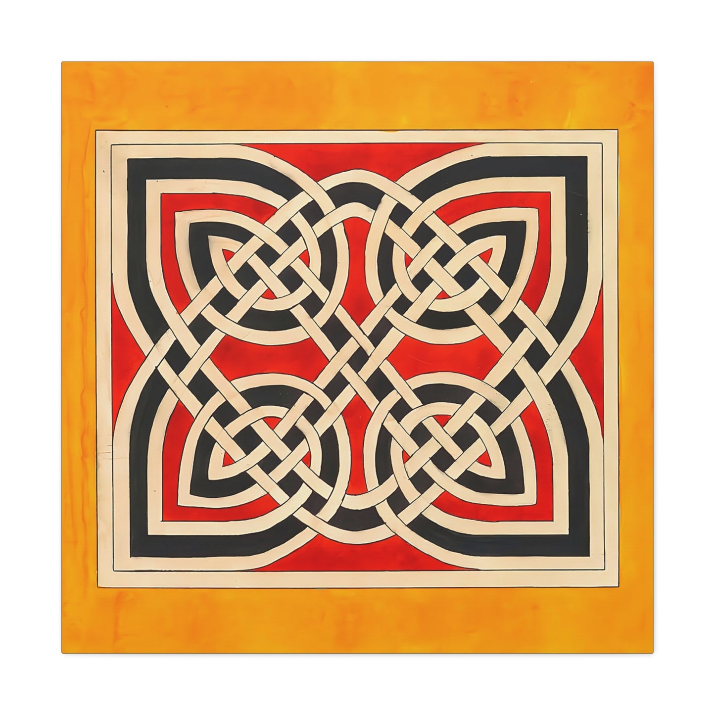 Celtic Ornament (ca 1900) by Elizabeth A. Nedwill  / Reproduction Fine Art sur Toile / Flanc Large Epaisseur 3.2 cm - 1.25 inch
