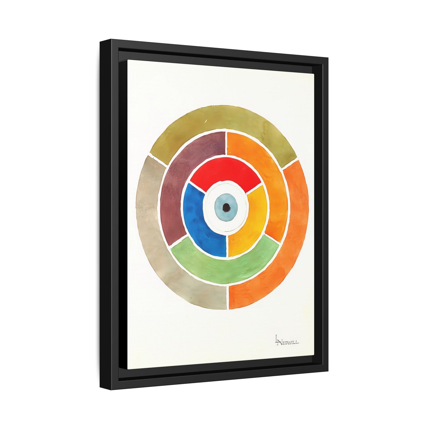 Disc Showing Primary, Secondary and Tertiary Colors (ca 1900)  by Elizabeth A. Nedwill  / Toile encadrée sur caisse américaine