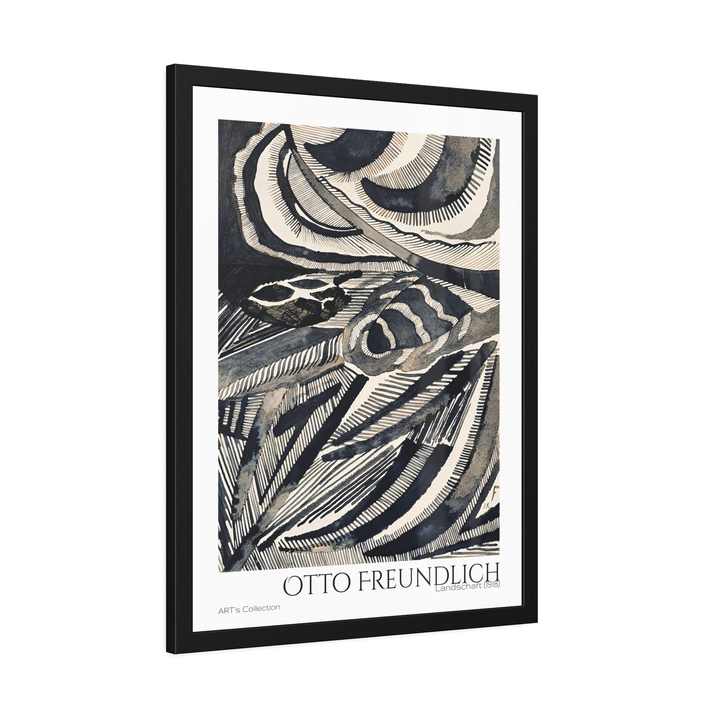 Landschaft (1918) by Otto Freundlich  / Affiche Encadrée série ART's Collection