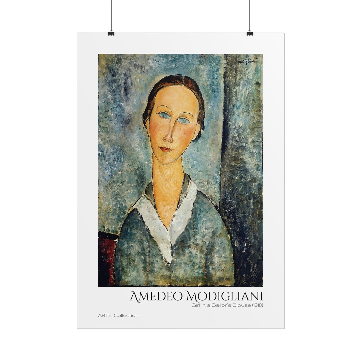 Girl in a Sailor's Blouse (1918) by Amedeo Modigliani / Affiche imprimée - Série ART's Collection