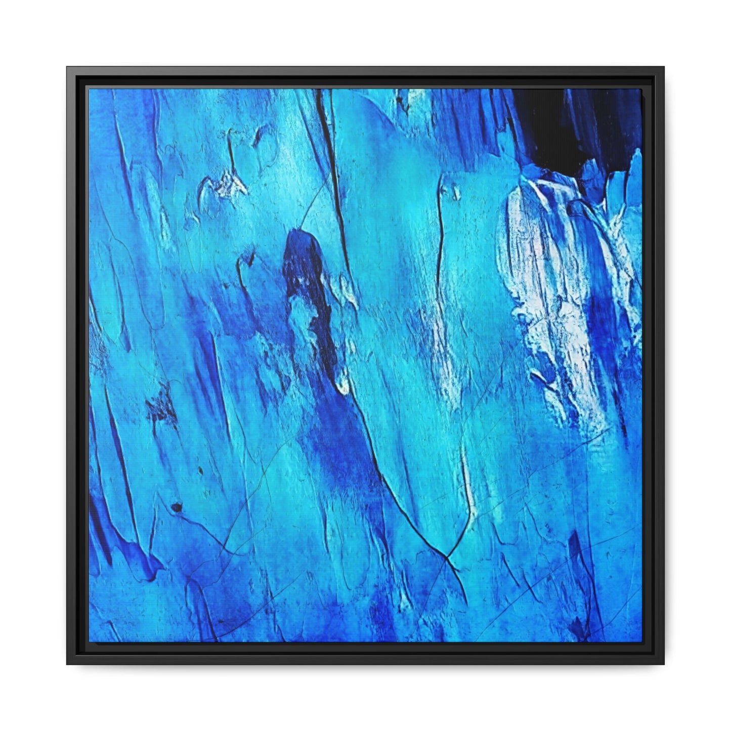 Tableau Intemporel Bleu Electrique "Série Sign Collections" / Toile encadrée sur caisse américaine