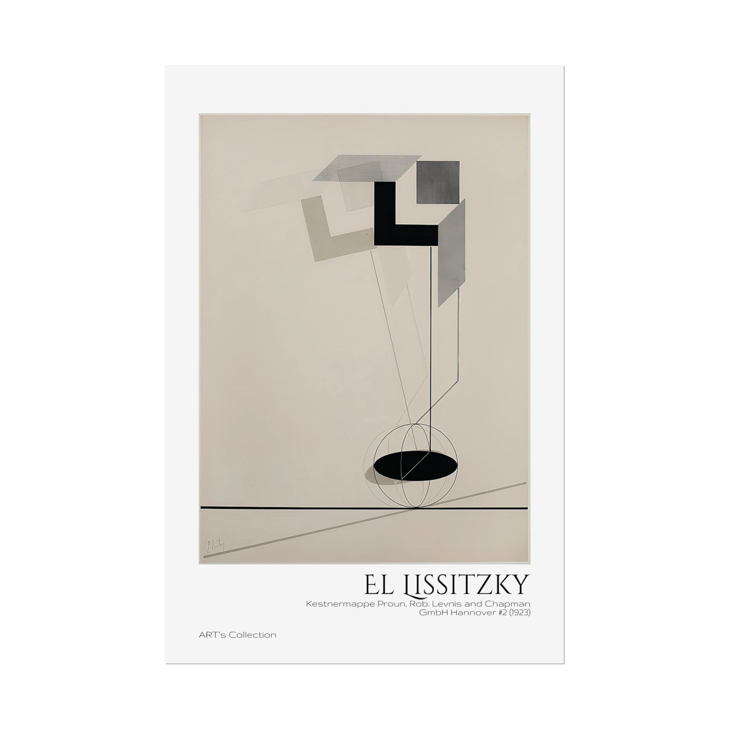 Kestnermappe Proun, Rob. Levnis and Chapman GmbH Hannover #2 (1923) by El Lissitzky / Affiche imprimée - Série ART's Collection