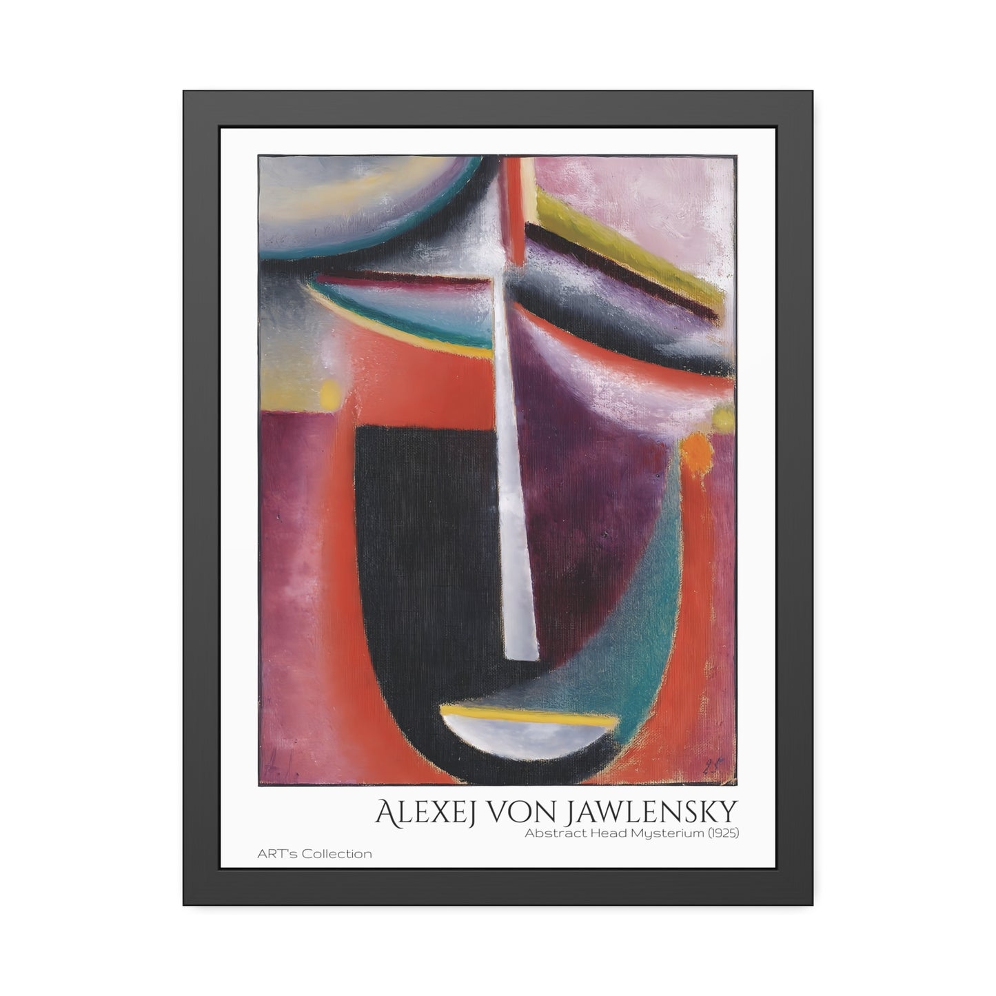 Abstract Head Mysterium (1925) by Alexej von Jawlensky  / Affiche Encadrée série ART's Collection