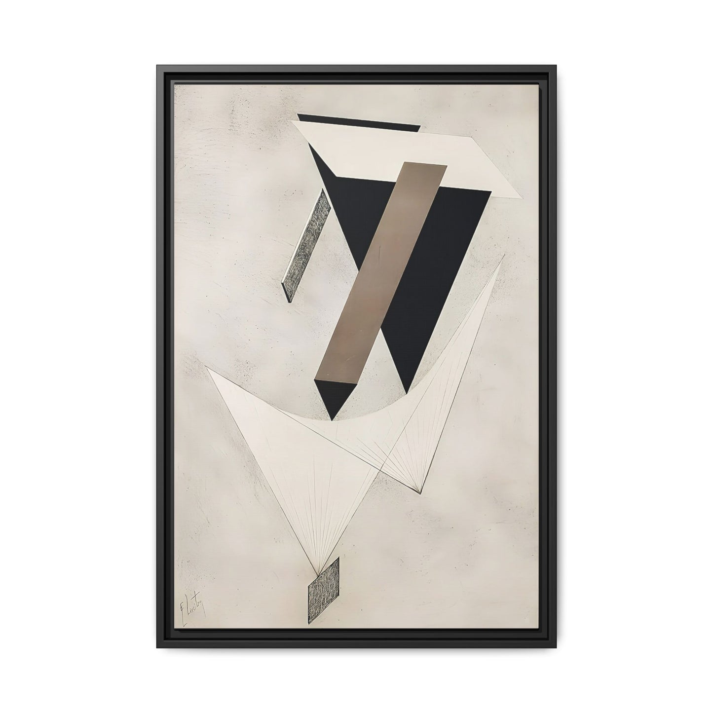 Kestnermappe Proun, Rob. Levnis and Chapman GmbH Hannover #4 (1923) by El Lissitzky / Toile encadrée sur caisse américaine