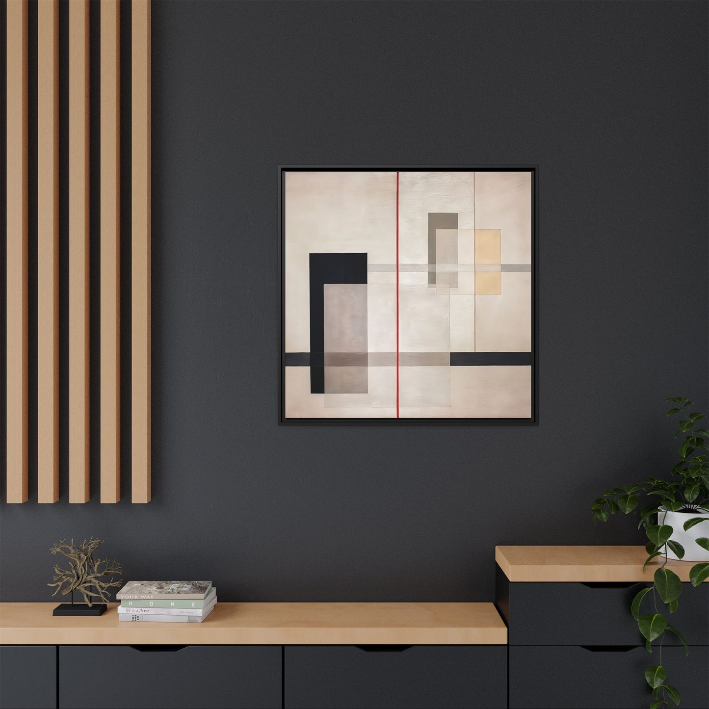 K VII (1922) by László Moholy-Nagy  / Toile encadrée sur caisse américaine