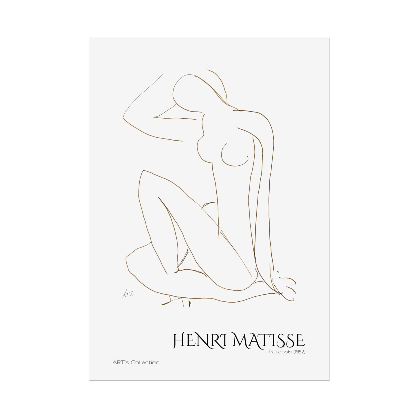 Nu assis (1952) by Henri Matisse / Affiche imprimée - Série ART's Collection