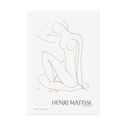 Nu assis (1952) by Henri Matisse / Affiche imprimée - Série ART's Collection