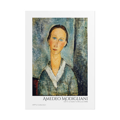 Girl in a Sailor's Blouse (1918) by Amedeo Modigliani / Affiche imprimée - Série ART's Collection