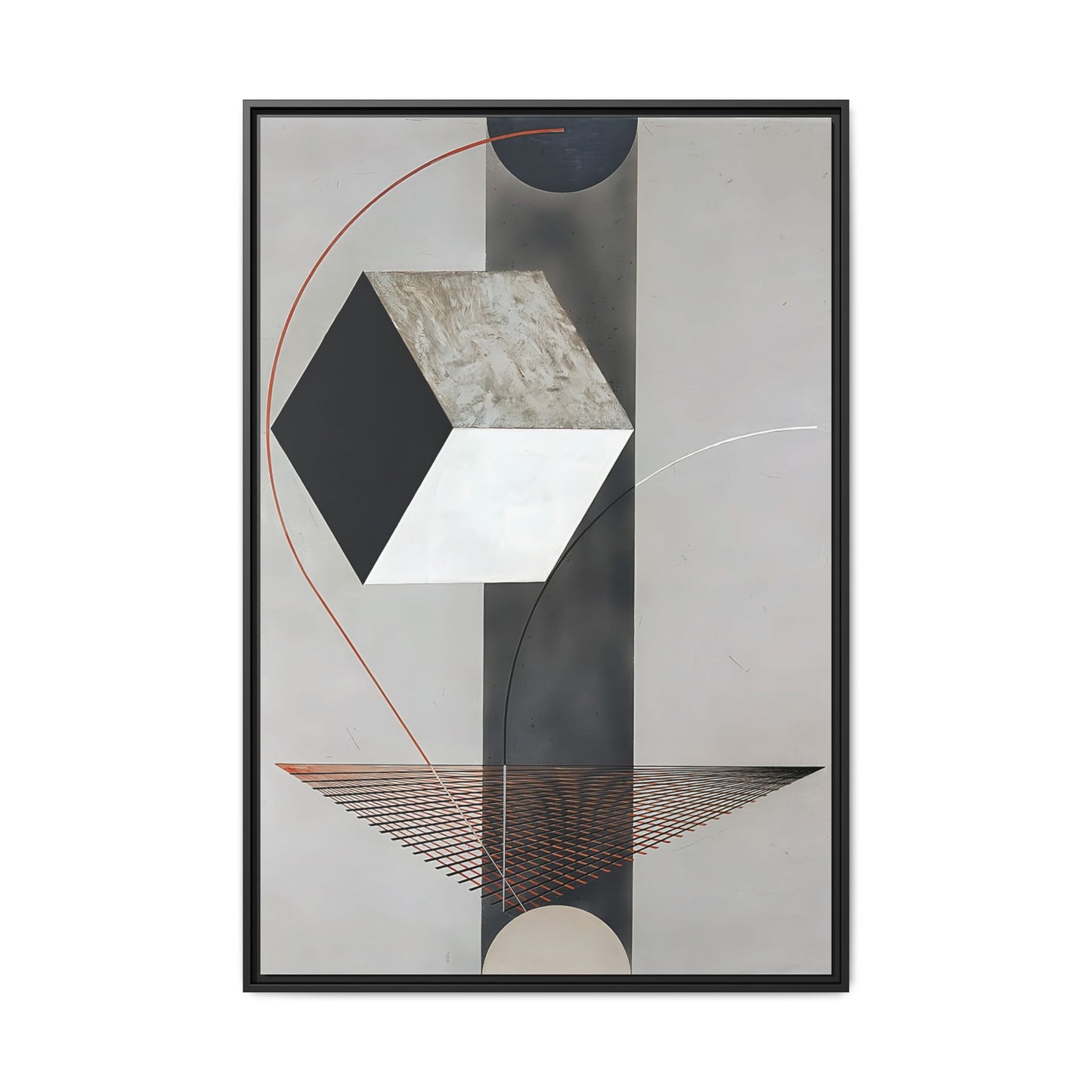 Proun 99 (ca. 1923-1925) by El Lissitzky / Toile encadrée sur caisse américaine