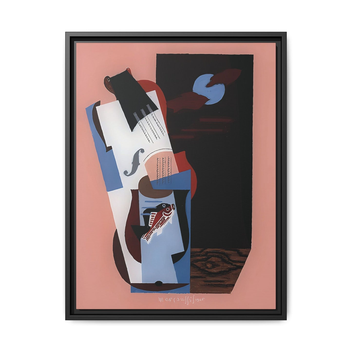 Fish (1926) by Louis Marcoussis / Toile encadrée sur caisse américaine
