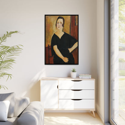 Madame Amédée - Woman with Cigarette (1918) by Amedeo Modigliani / Toile encadrée sur caisse américaine