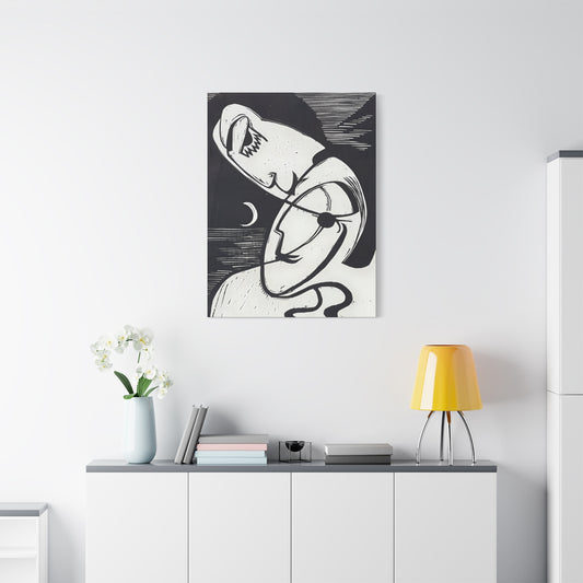 The Kiss (1930) by Ernst Ludwig Kirchner / Reproduction Fine Art sur Toile /  Epaisseur 3.2 cm - 1.25 inch