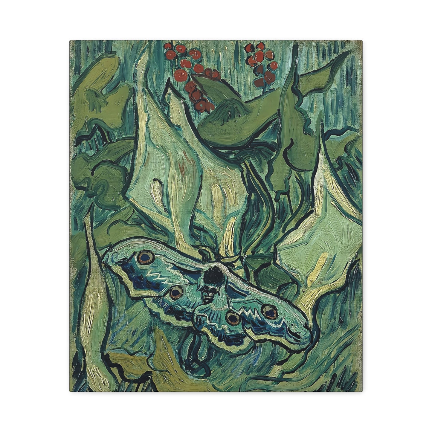 Emperor moth (1889) by Vincent van Gogh  / Reproduction Fine Art sur Toile / Epaisseur 3,2cm - 1'25 po