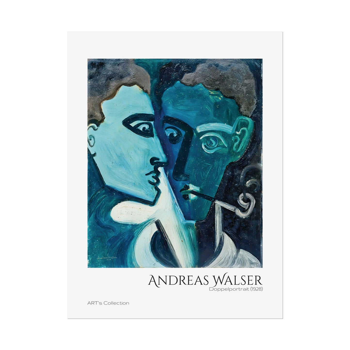Doppelportrait (1928) by Andreas Walser / Affiche imprimée - Série ART's Collection
