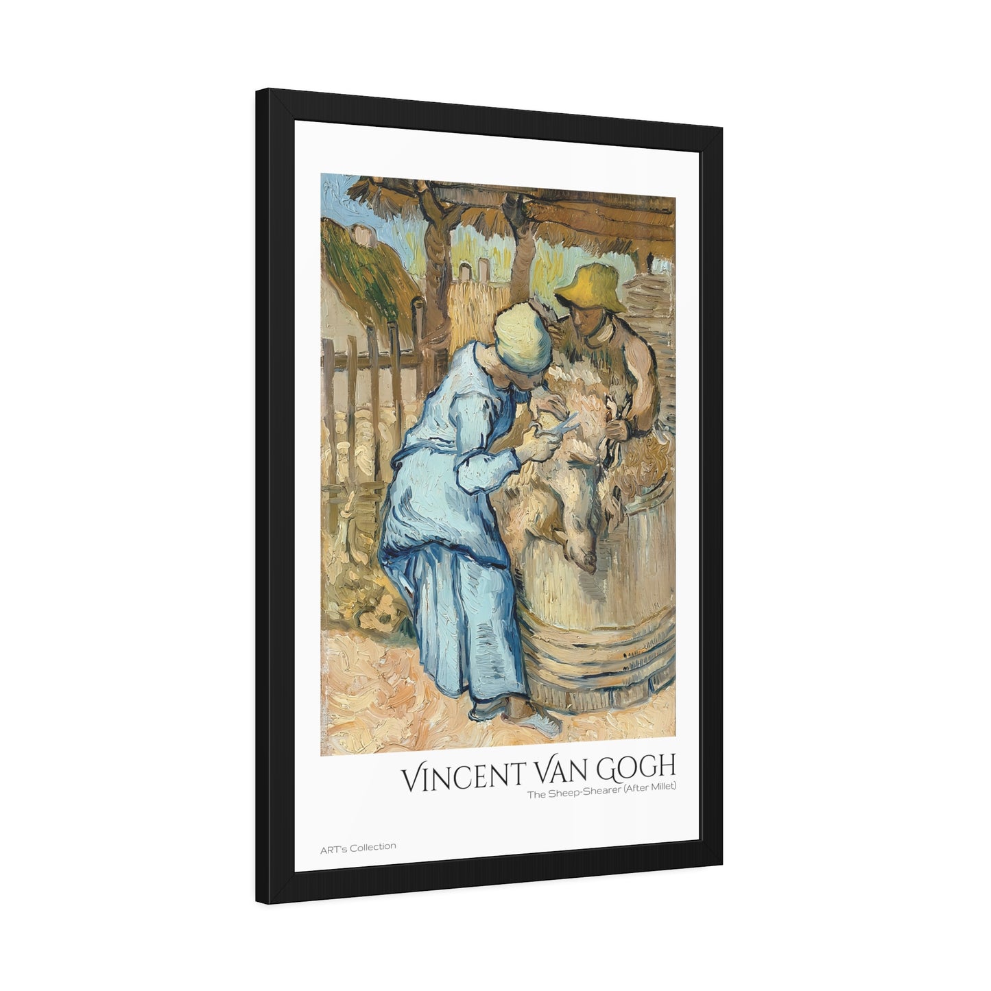 The Sheep-Shearer (After Millet) by Vincent Van Gogh / Affiche Encadrée série ART's Collection