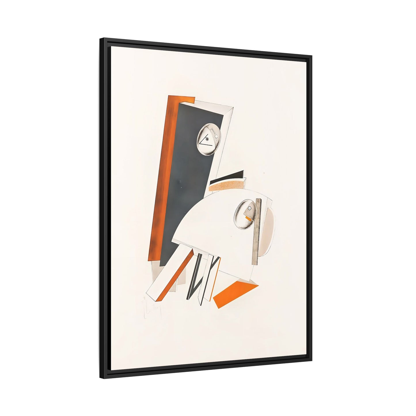 Angstliche (1923) by El Lissitzky / Toile encadrée sur caisse américaine
