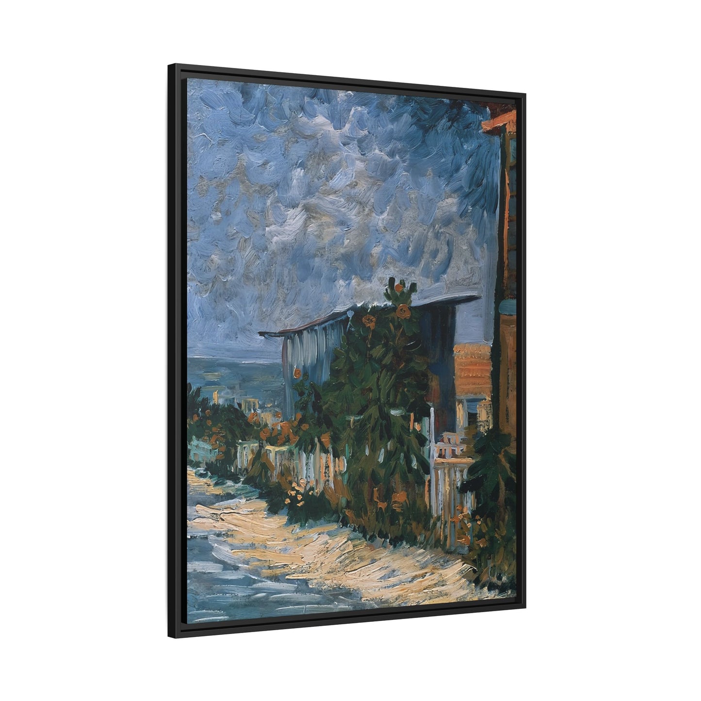 Shelter on Montmartre (1887) by Vincent van Gogh / Toile encadrée sur caisse américaine