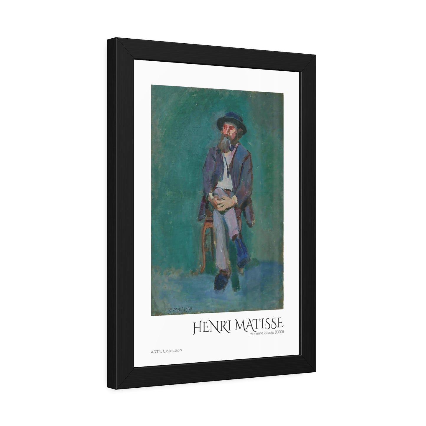 Homme assis (1900) by Henri Matisse  / Affiche Encadrée série ART's Collection