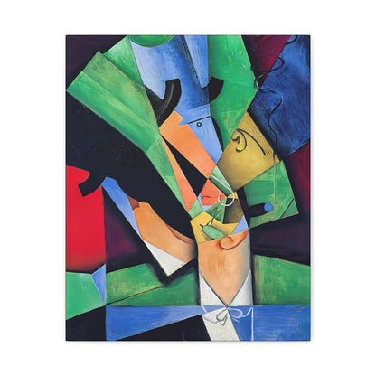 The Smoker (1913) by Juan Gris / Reproduction Fine Art sur Toile / Flanc Large Epaisseur 3.2 cm - 1.25 inch