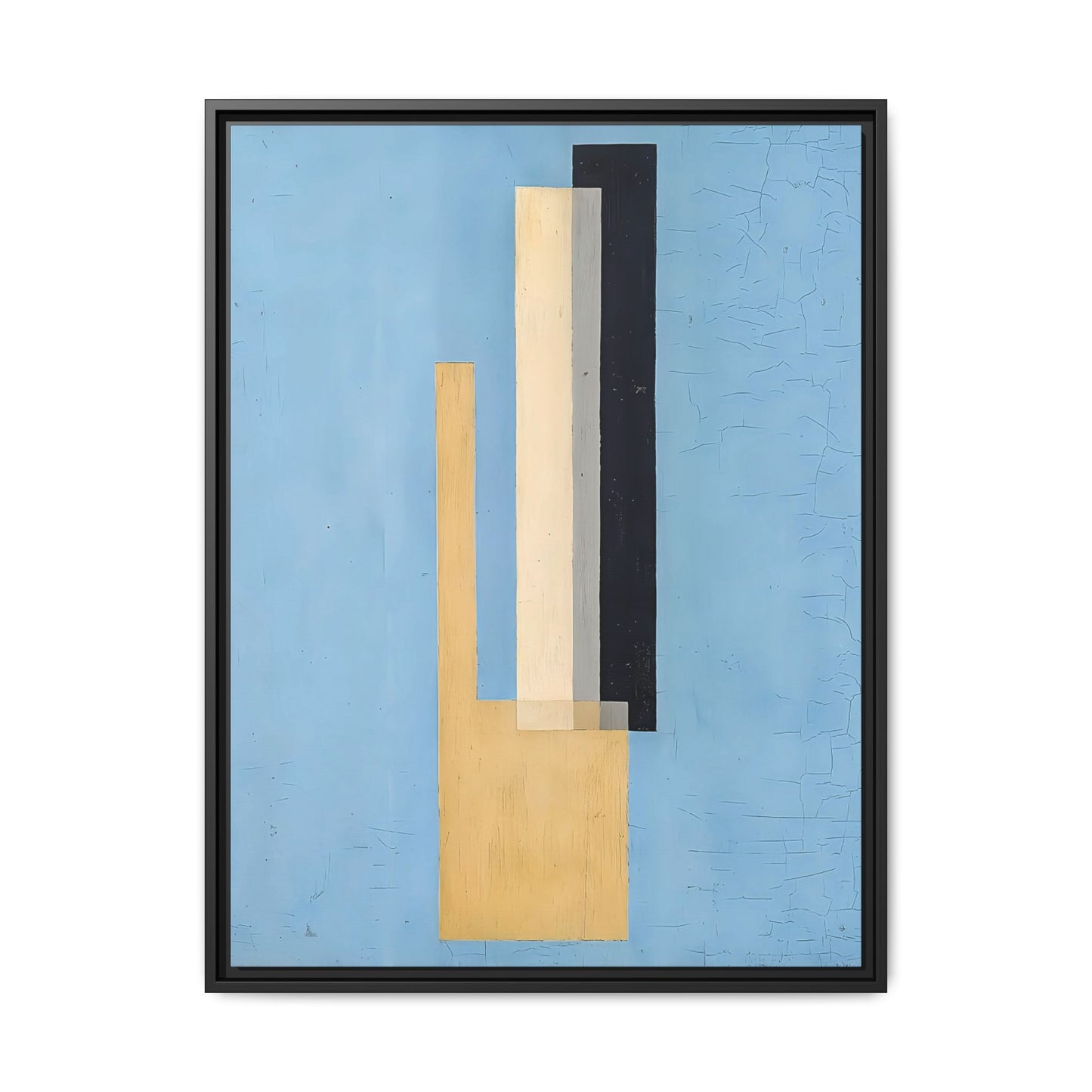 Konstruktion (circa 1920-22)  by László Moholy-Nagy  / Toile encadrée sur caisse américaine