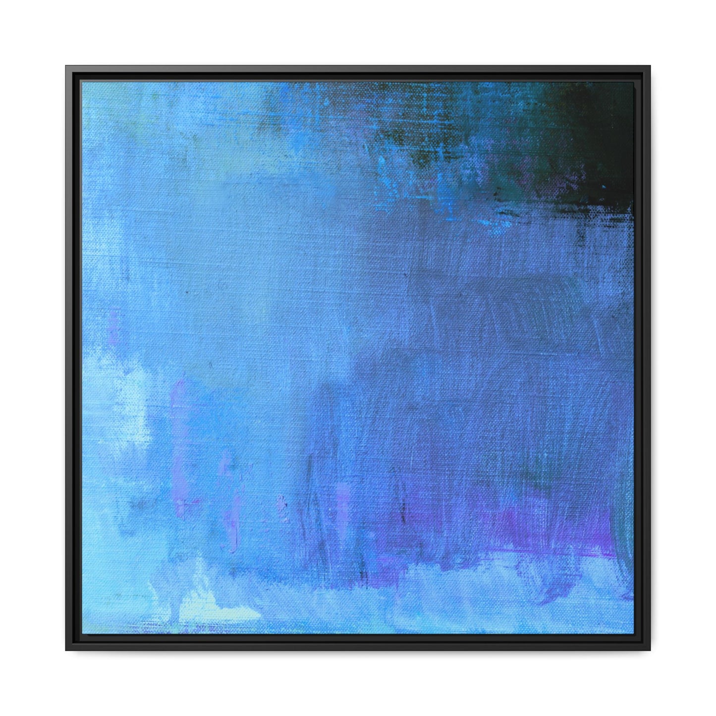 Tableau Contemporain Azuréen "Série Sign Collections" / Toile encadrée sur caisse américaine