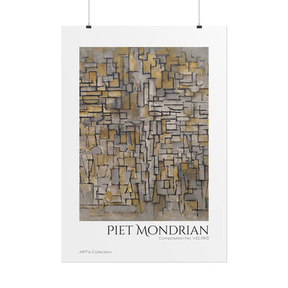 Tableau No. 2, Composition No. VII (1913) by Piet Mondrian / Affiche imprimée - Série ART's Collection
