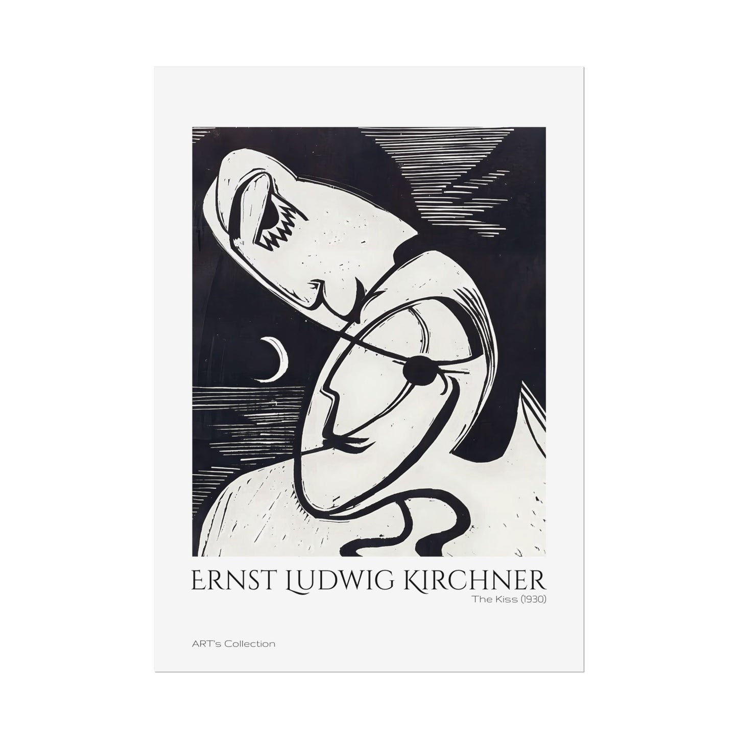 The Kiss (1930) by Ernst Ludwig Kirchner / Affiche imprimée - Série ART's Collection