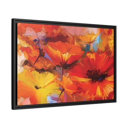 Tableau Floral Coquelicot "Série Sign Collections" / Toile encadrée sur caisse américaine
