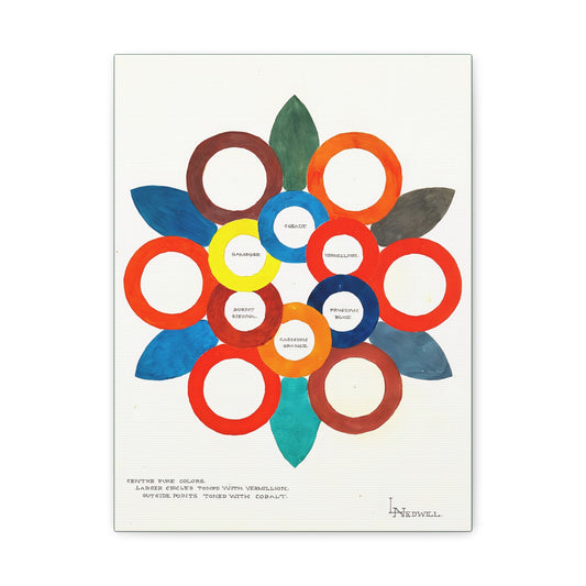 Centre Pure Colors (ca 1900) by Elizabeth A. Nedwill / Reproduction Fine Art sur Toile /  Epaisseur 3.2 cm - 1.25 inch