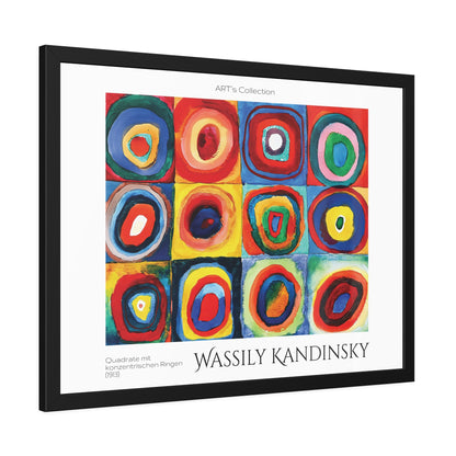 Quadrate mit konzentrischen Ringen (1913) by Wassily Kandinsky / Affiche Encadrée série ART's Collection