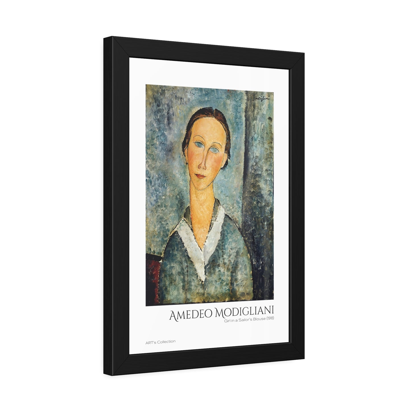 Girl in a Sailor's Blouse (1918) by Amedeo Modigliani  / Affiche Encadrée série ART's Collection