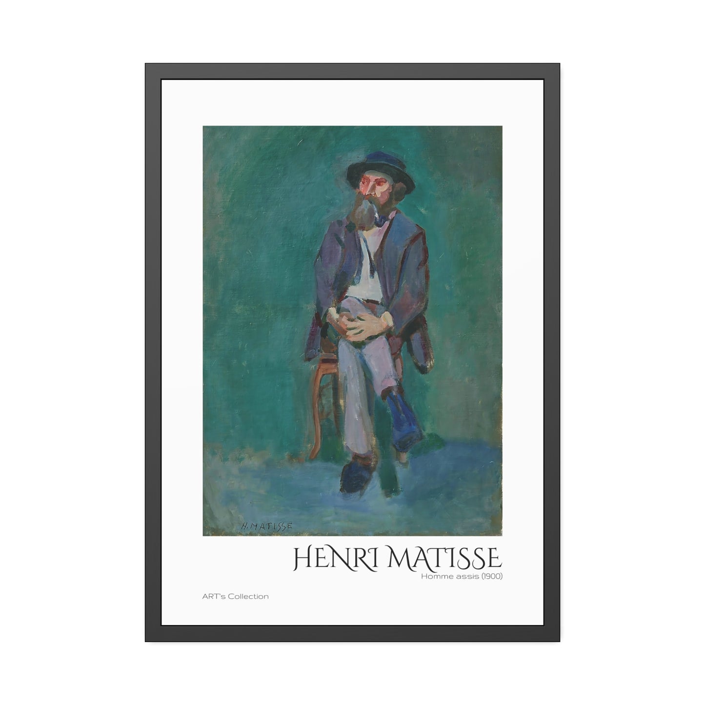 Homme assis (1900) by Henri Matisse  / Affiche Encadrée série ART's Collection