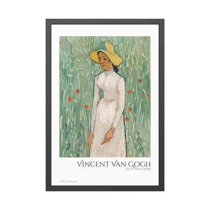 Girl in White (1890) by Vincent Van Gogh / Affiche Encadrée série ART's Collection
