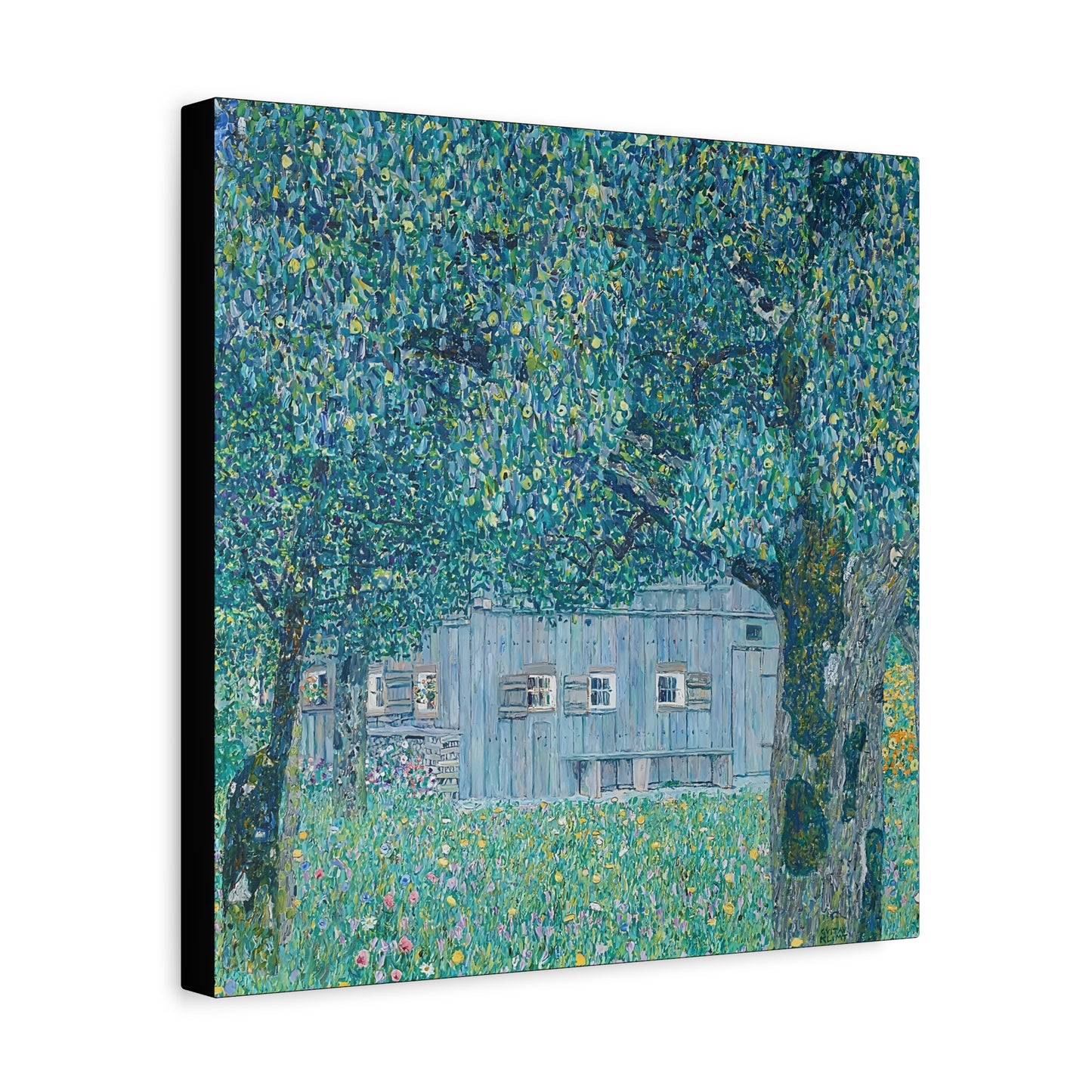 Bauernhaus in Buchberg (1911)  by Gustav Klimt / Reproduction Fine Art sur Toile / Flanc Large Epaisseur 3.2 cm - 1.25 inch