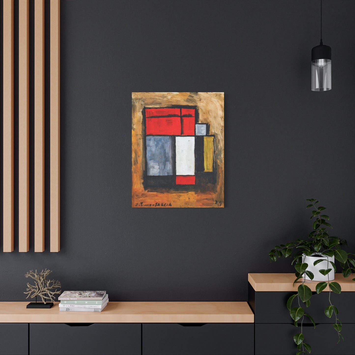 Formas abstractas (1929) by Joaquín Torres-García / Reproduction Fine Art sur Toile /  Epaisseur 3.2 cm - 1.25 inch