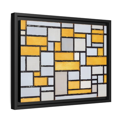 Composition with Grid 1 (1918) by Piet Mondrian  / Toile encadrée sur caisse américaine