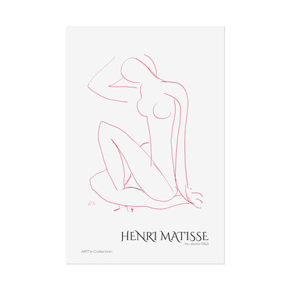 Nu assis (1952) version rouge by Henri Matisse / Affiche imprimée - Série ART's Collection