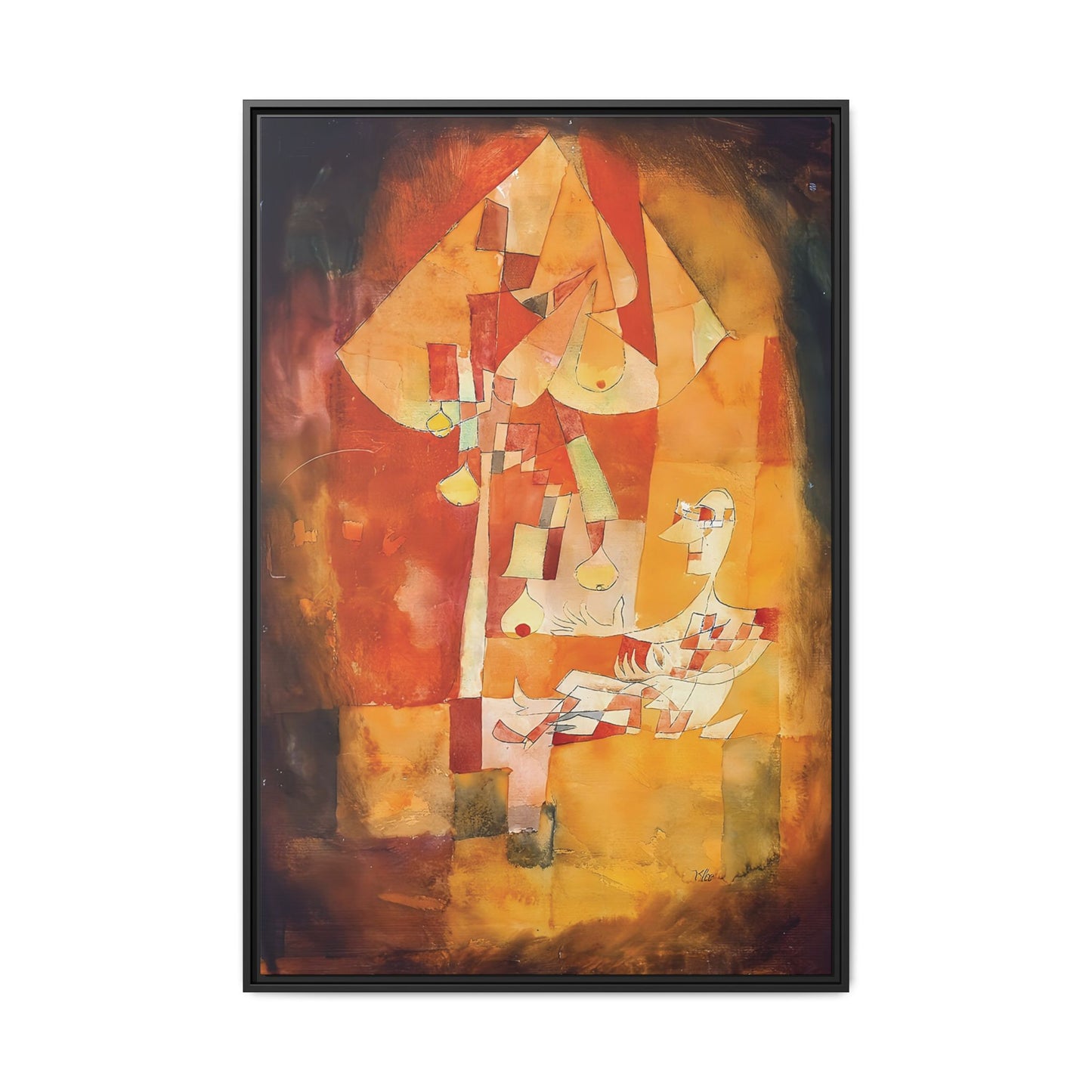 The Man Under the Pear Tree (1921) by Paul Klee / Toile encadrée sur caisse américaine