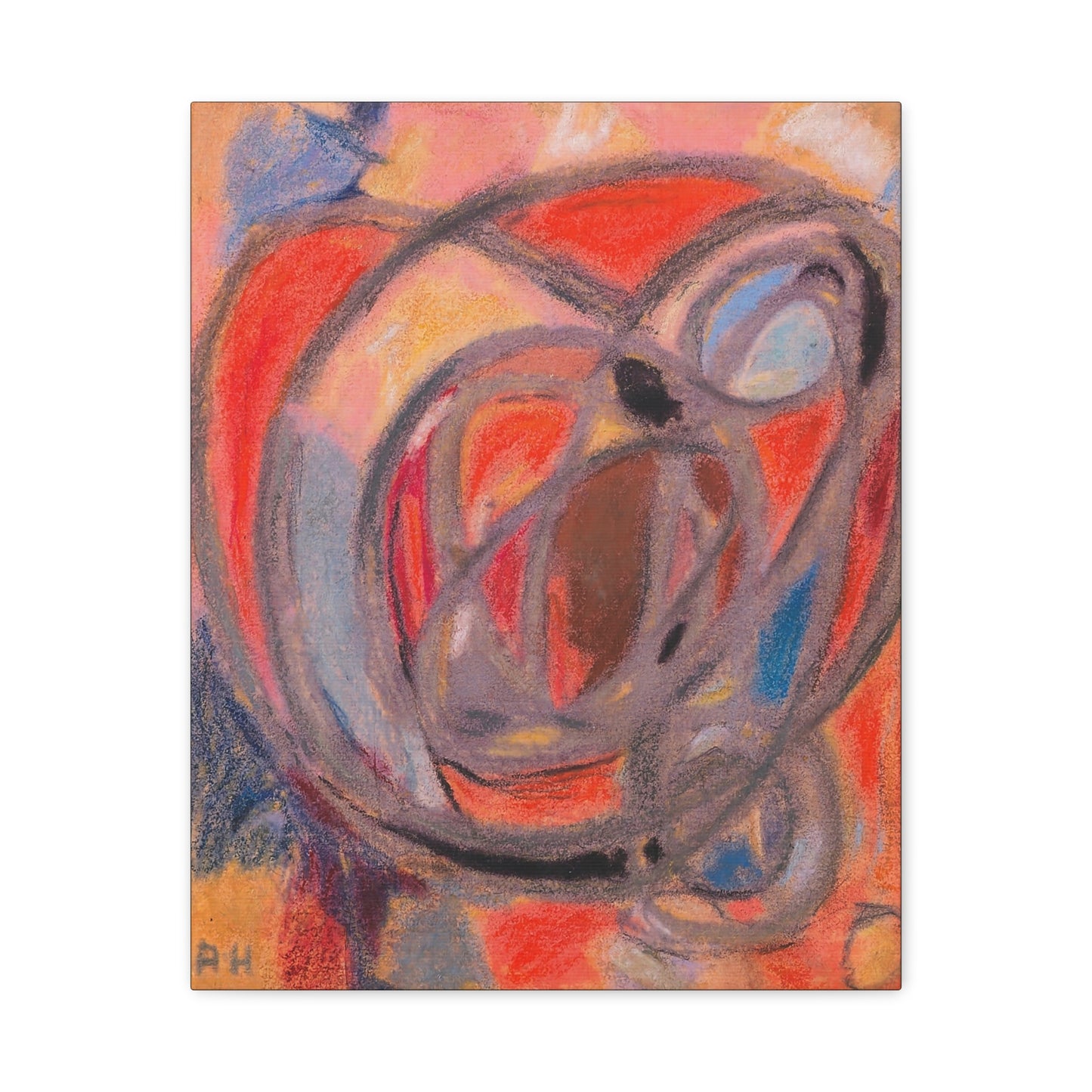 Komposition Rund- und Ovalformen (Ca. 1930) by Adolf Hölzel / Reproduction Fine Art sur Toile /  Epaisseur 3.2 cm - 1.25 inch