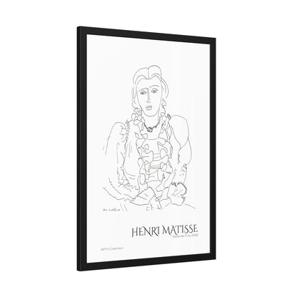 Sitzende Frau (1936) by Henri Matisse  / Affiche Encadrée série ART's Collection