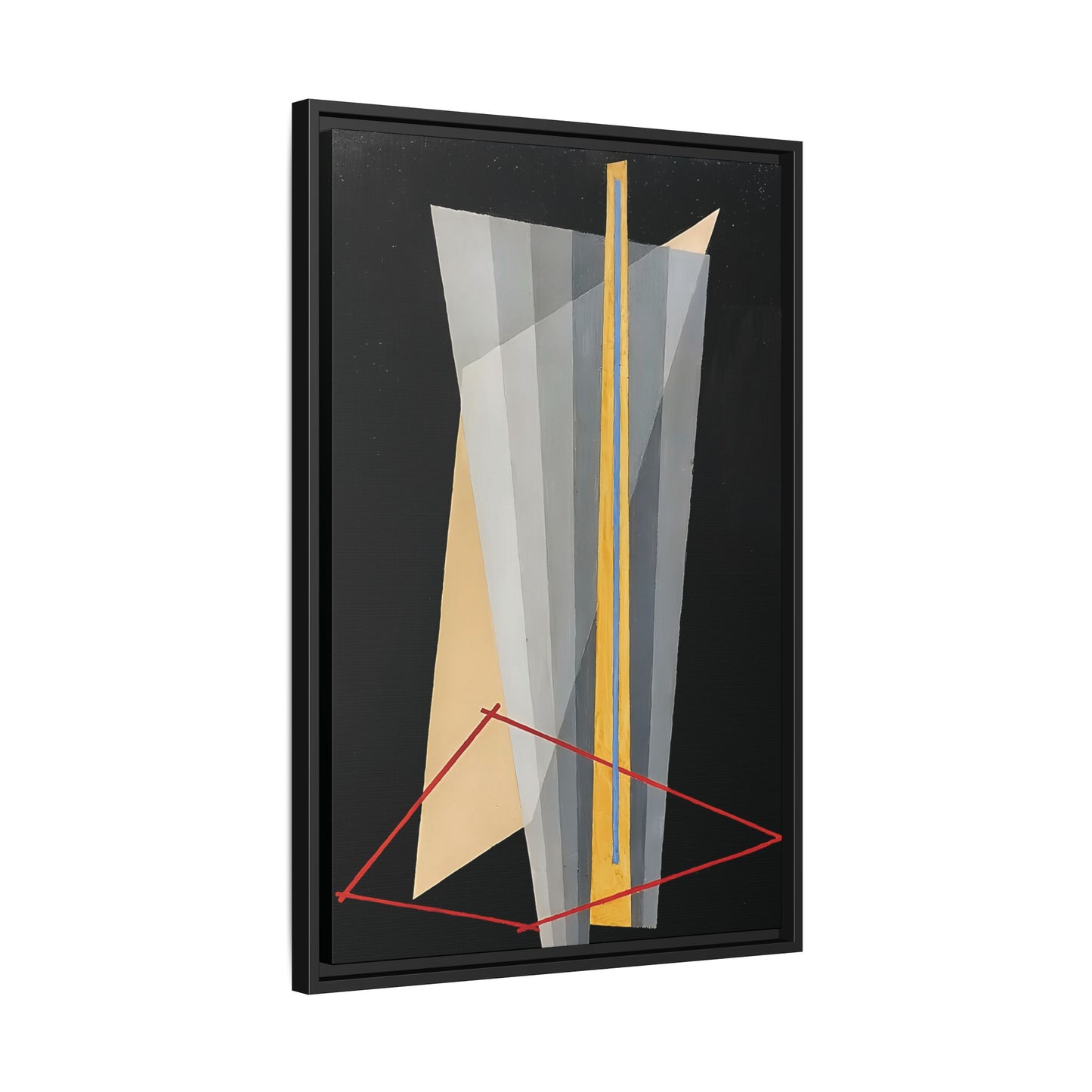 Construction (1922) by László Moholy-Nagy  / Toile encadrée sur caisse américaine