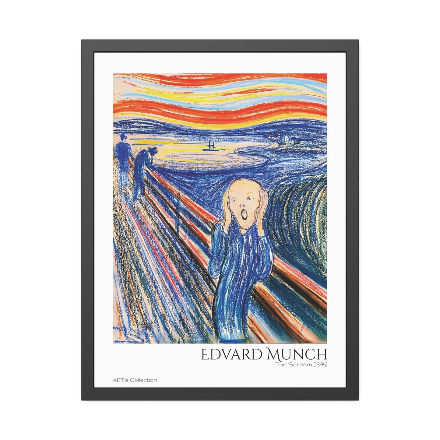 The Scream (1895) color version by Edvard Munch / Affiche Encadrée série ART's Collection
