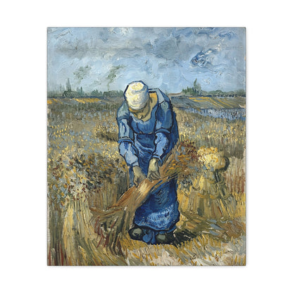 Peasant Woman Binding Sheaves (After Millet) by Vincent van Gogh  / Reproduction Fine Art sur Toile / Epaisseur 3,2cm - 1'25 po