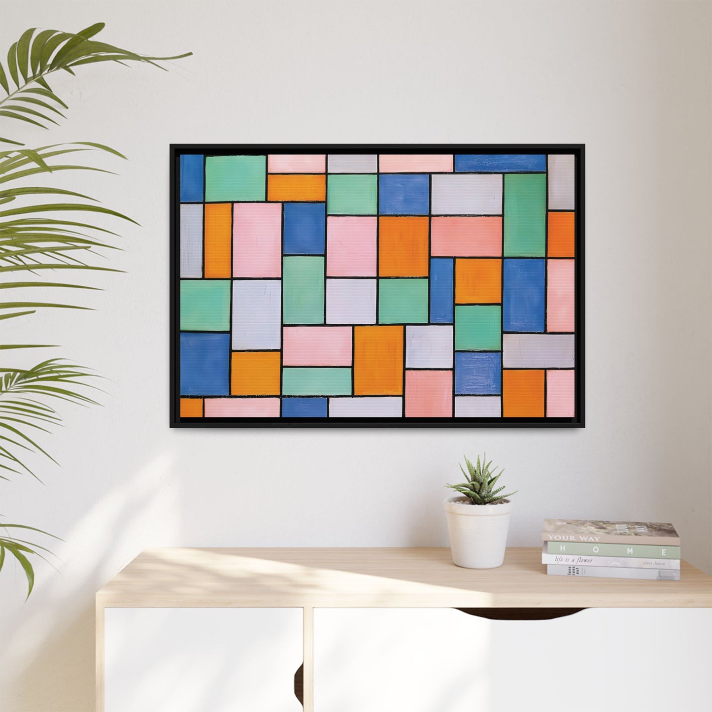 Composition in dissonances (1919) by Theo van Doesburg  / Toile encadrée sur caisse américaine