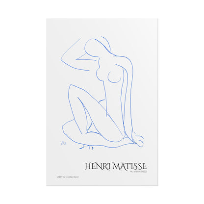 Nu assis (1952) version bleue by Henri Matisse / Affiche imprimée - Série ART's Collection
