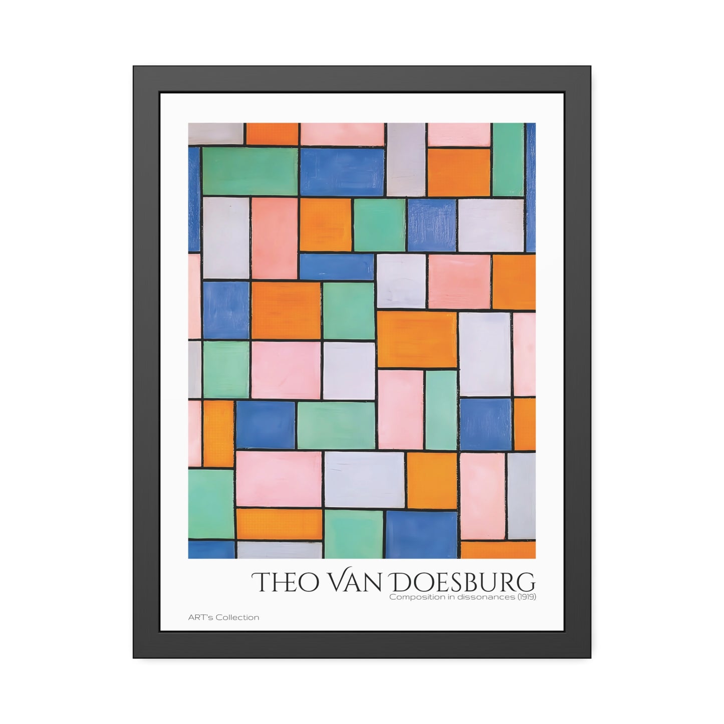 Composition in dissonances (1919) by Theo Van Doesburg / Affiche Encadrée série ART's Collection