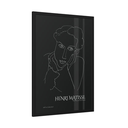 Femme pensive (1936) black édition by Henri Matisse / Affiche Encadrée série ART's Collection