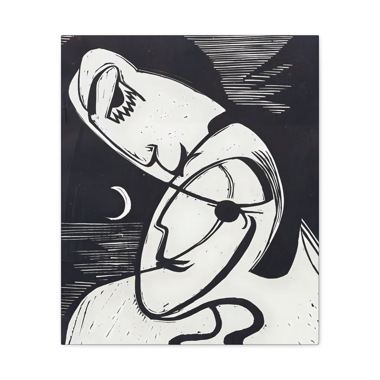 The Kiss (1930) by Ernst Ludwig Kirchner / Reproduction Fine Art sur Toile /  Epaisseur 3.2 cm - 1.25 inch